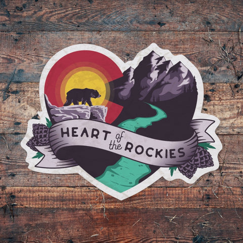 Heart of the Rockies Sticker